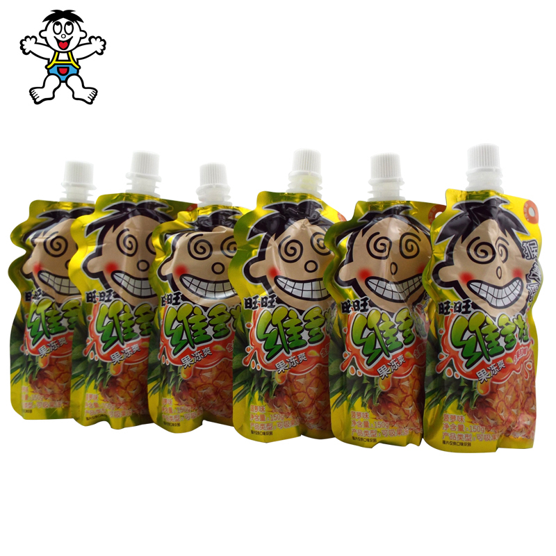 旺旺 维多粒果冻爽 150g 菠萝味 喊果粒喔 儿童零食