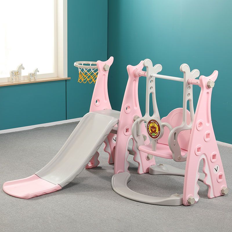 幼儿园小型儿童能折叠滑滑梯婴儿宝宝家用室内加厚滑滑梯玩具|熊熊豪华版蓝色