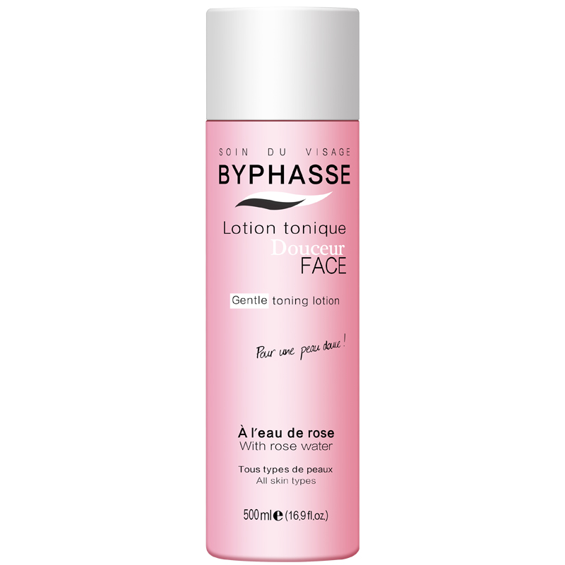 Byphasse蓓昂斯 玫瑰爽肤水精华 500ml 1瓶装 保湿补水舒缓滋润焕白透亮 大马士革玫瑰德国洋甘菊高清大图
