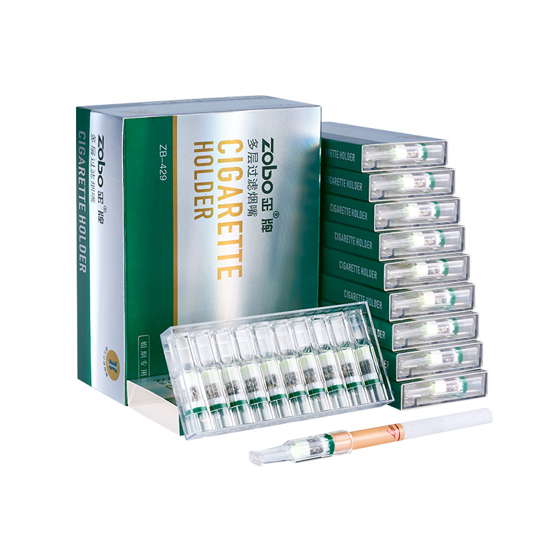 新品ZOBO正牌 多层过滤嘴男女士12重麦饭石维C抛弃型烟嘴(中号)