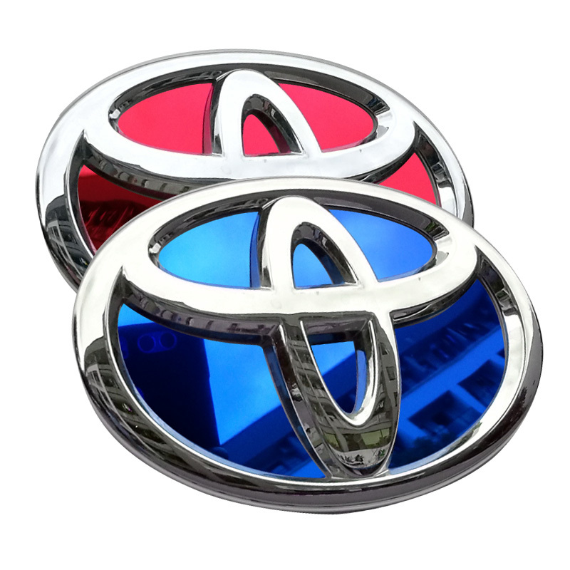 适用于丰田车标贴改色改装装饰反光标志卡罗拉雷凌威驰fs 浅绿色16-18