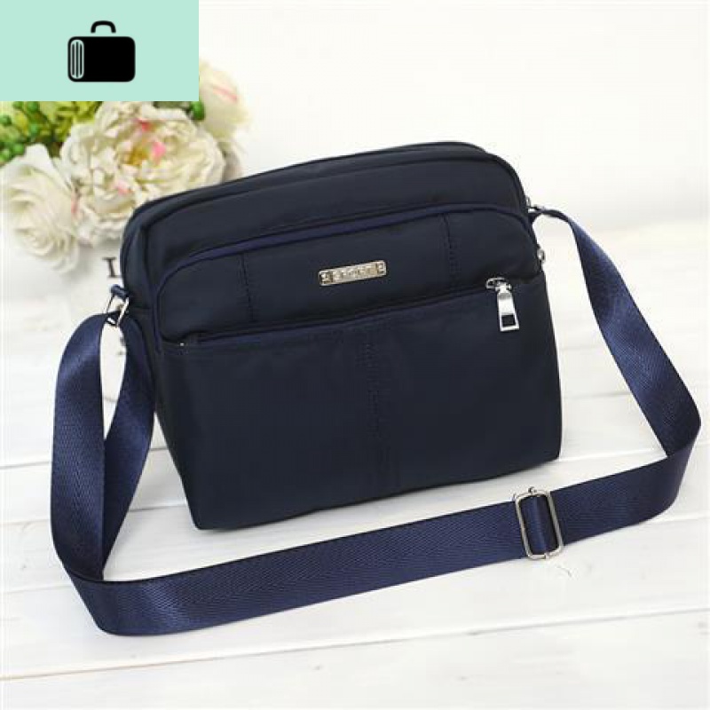 休闲单肩包男牛津纺斜挎收银包女斜挎包收钱包生意包男背包男挎包NEW LAKE 藏青色