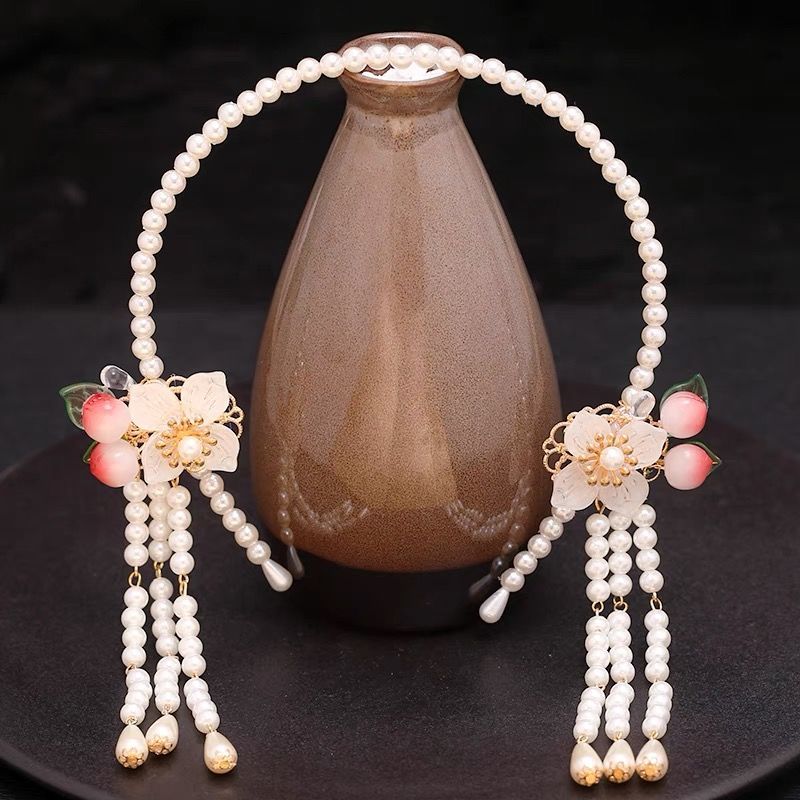 汉服头饰流苏步摇古风圣母光环仙女头箍懒人发箍日常短发古装配饰