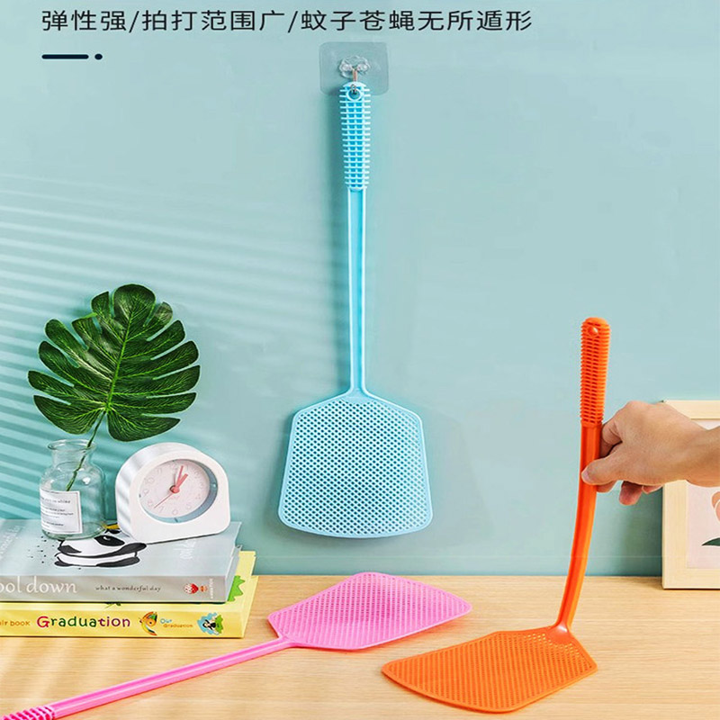 打苍蝇拍塑料加大厚拍不烂加长手柄大号家用手动灭蝇拍夏季灭蚊拍-加厚狂拍不烂[5个装]高清大图