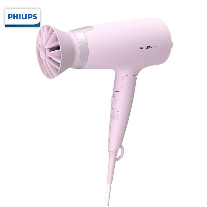 飞利浦(PHILIPS)电吹风机BHD388家用宿舍大功率负离子恒温护发速干小花筒可折叠
