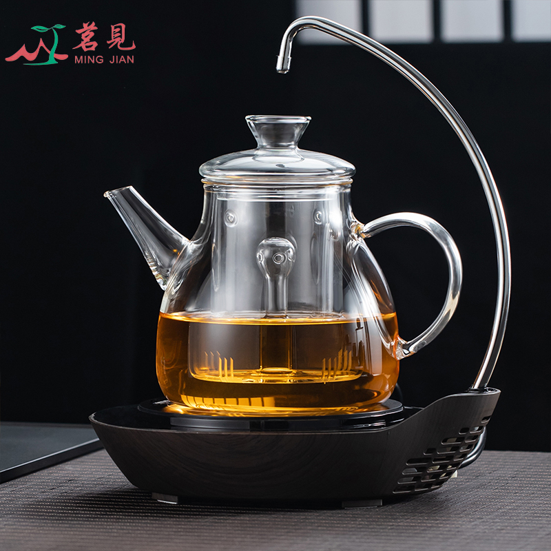 玻璃煮茶壶茶具电陶炉煮蒸茶器全自动茶壶自动上水黄金蛋玻璃蒸m018