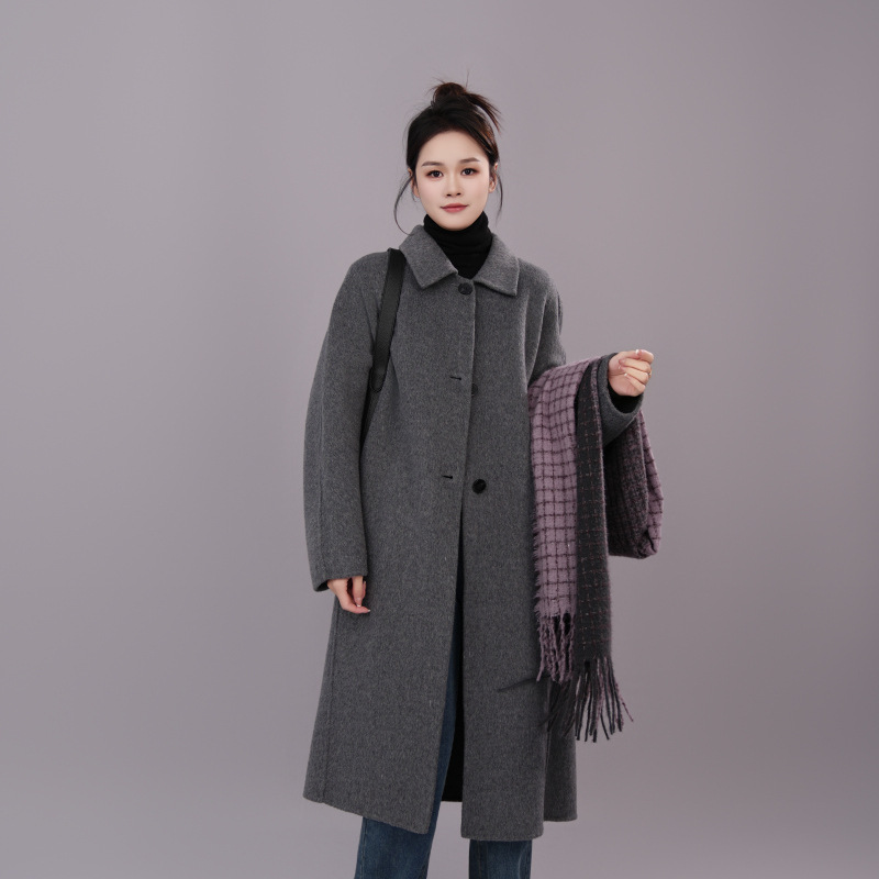 双面羊毛大衣中长款韩系显瘦宽松百搭高贵气质女装春秋冬反季清仓高清大图