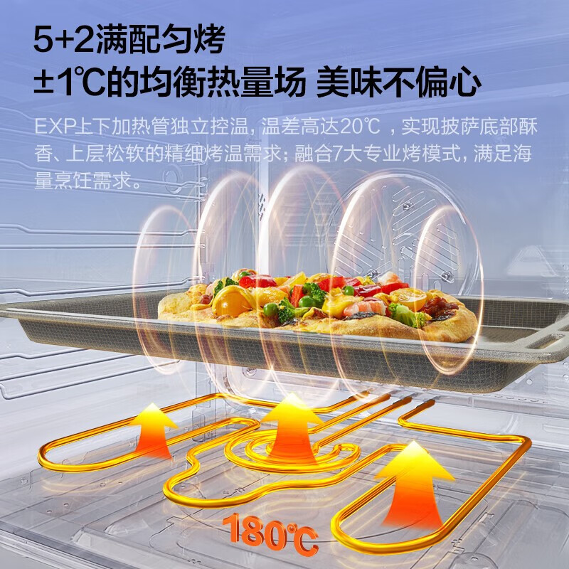 老板77L大容量嵌入式变频蒸烤炸箱一体机电蒸箱电烤箱空气炸家用蒸烤一体机独立控温多段蒸汽自清洁CQ9662X