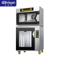 史蒂芬（stevison）商用组合烤箱 上热风炉下发酵箱一体机 220V 不锈钢RH-4T100D+RHP-10T100