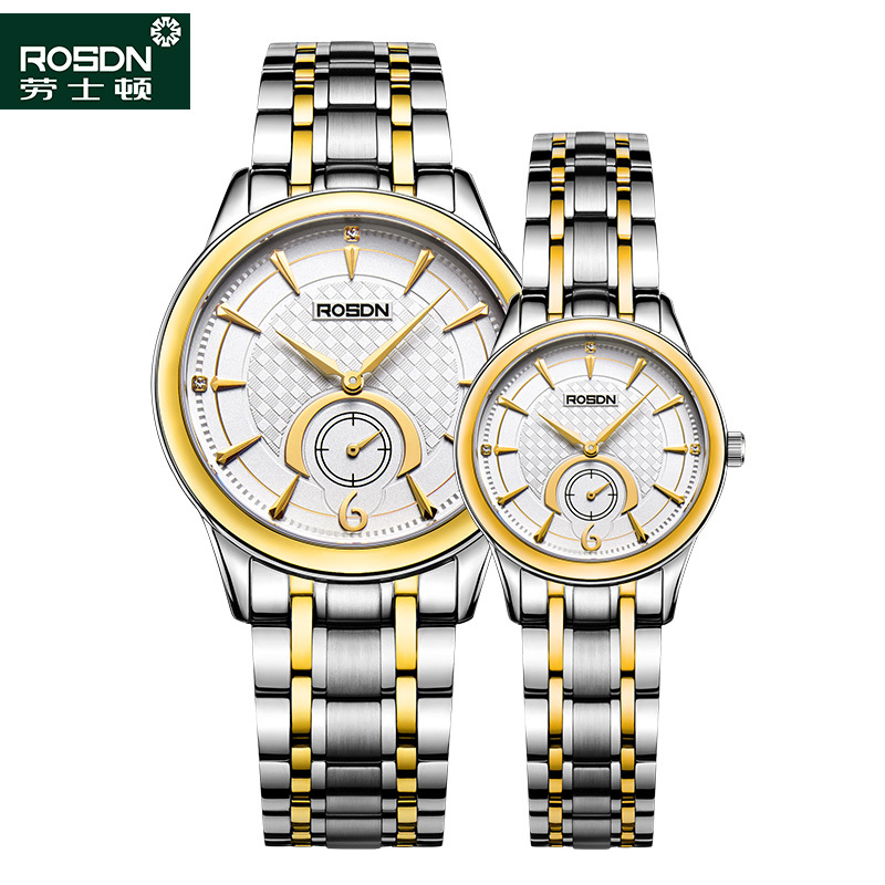 劳士顿rosdn手表男情侣潮流复古时尚商务休闲正品石英男表轻奢小众ins