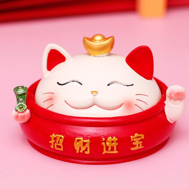 招财猫新春礼物客厅摆件节庆日新年工艺礼品创意玄关装饰品