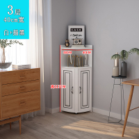 角柜墙角柜转角柜三角形角落置物架拐角柜子边角客厅卧室收纳边柜_4 三层*40cm宽（黑边）组装