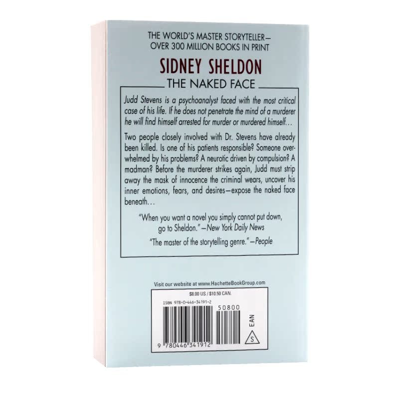 [正版]裸脸 The Naked Face 英文原版小说 西德尼谢尔顿 Sidney Sheldon 纽约时报小说奖
