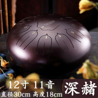 空灵鼓琴莲花鼓玄空鼓空灵琴鼓乐器手鼓钢舌鼓初学者手打色空鼓 12寸11音-石绿