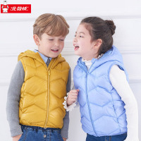 北极绒儿童秋冬加厚羽绒马甲服宝宝小孩中童大童外套童装背心上衣85