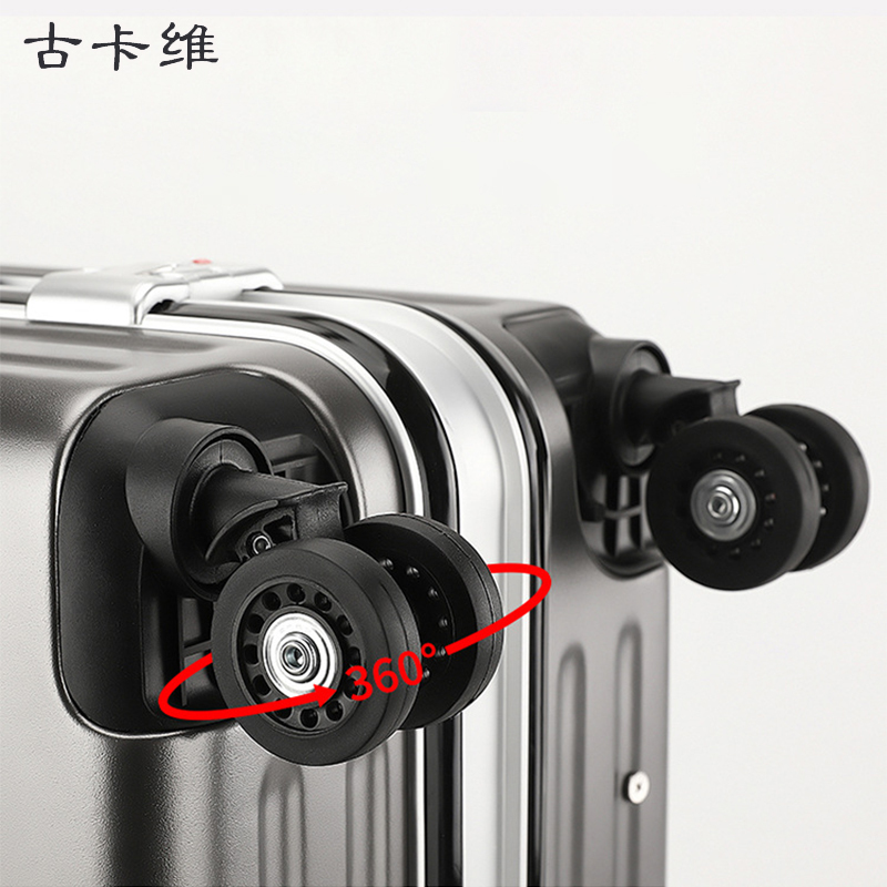 古卡维 行李箱 含充电接口 香槟色20寸铝框款A1123-5/个高清大图