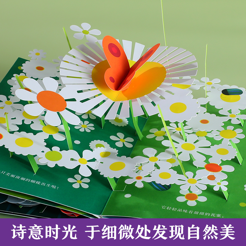 蝴蝶花园 [正版]蝴蝶花园 绘本立体书 3d立体书 儿童读物 书籍 生动的立体展示出生机勃勃的花园和蝴蝶们成长的经历 充高清大图