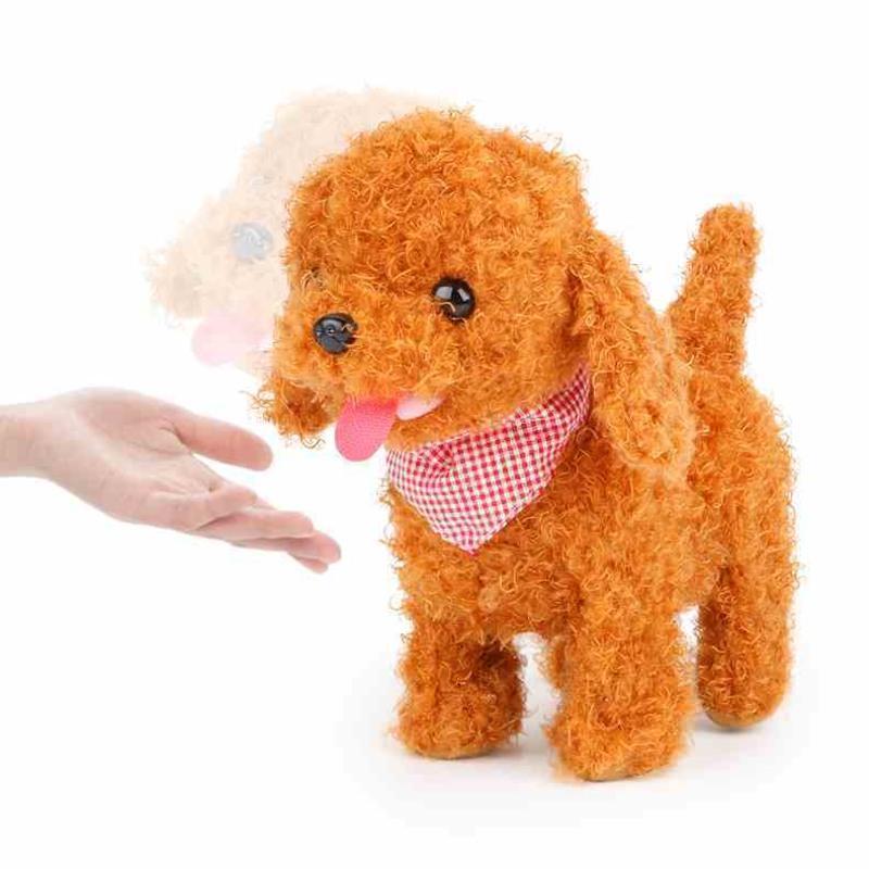 泰迪狗精美包装儿童玩具狗狗会走路会叫毛绒电动小狗玩具益智仿真宠物