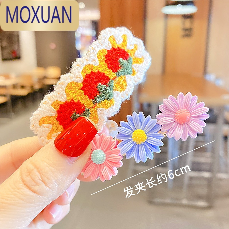 MOXUAN儿童发饰2022新款中大童发夹夏季女童网红发卡不伤发女孩公主头饰