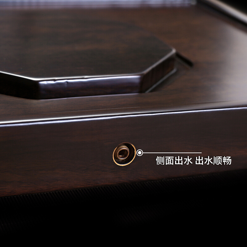 凯斯唯嘉黑檀木茶盘整块实木茶台家用简约现代具木茶盘