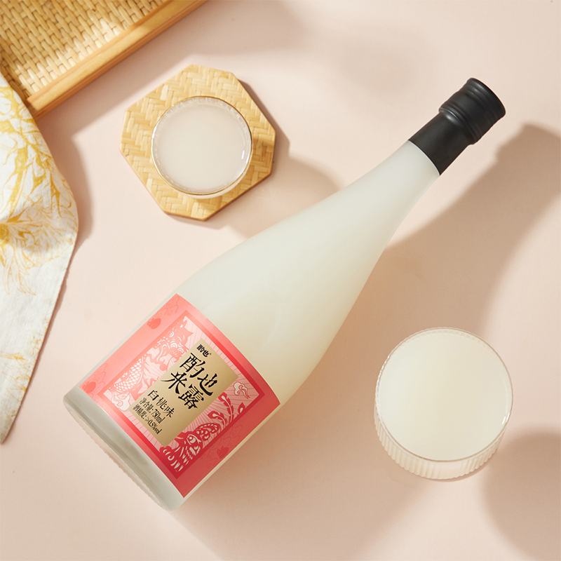 酌也严选米酒米露桂花米露甜米酿果酒女士低度微醺糯米酒酌也白桃米露750ml*6