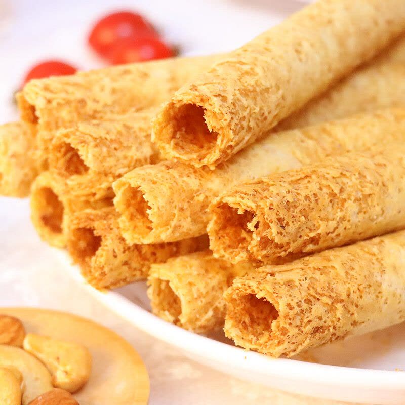 如水 坚果纯牛奶鸡蛋卷468g 饼干 曲奇特产糕点 老年人休闲零食 铁盒装图片