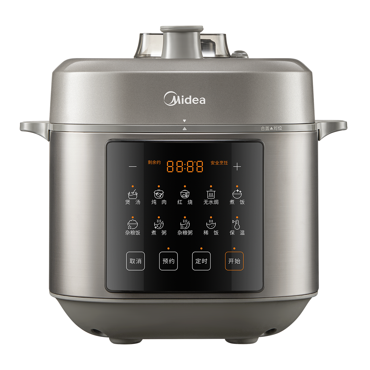 美的(Midea)电压力锅高压6升大容量0氟球胆电饭煲家用6-8人触控全自动智能预约自动排气 MY-E6923