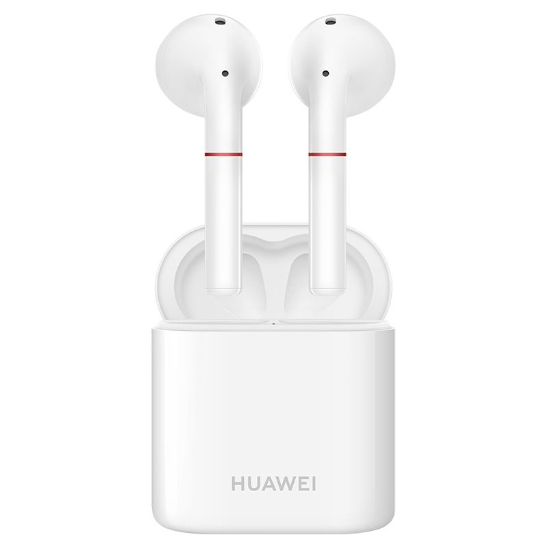 华为(HUAWEI)无线蓝牙耳机Freebuds 2 [陶瓷白 标配版]真无线双耳蓝牙音乐耳机 CM-H2S
