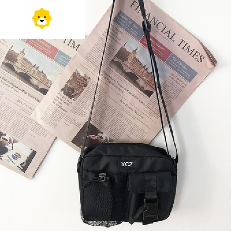 fenghou工装包斜挎男生百搭ins日系小挎包男街头背包原宿斜跨单肩包