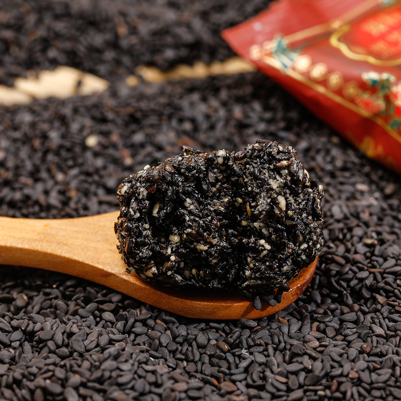 固本堂黑芝麻丸126g袋纯辟谷手工非生乌蜂蜜九臻粒丸子零食