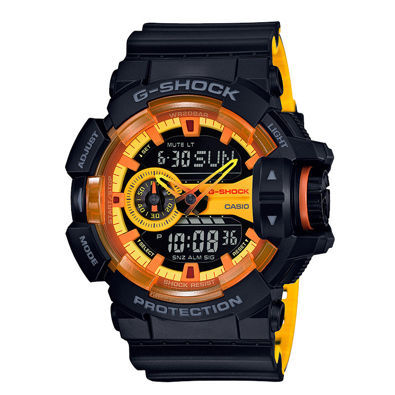 卡西欧(CASIO) 手表 G-SHOCK硬碰硬系列时尚运动防水男表GA-400BY-1A