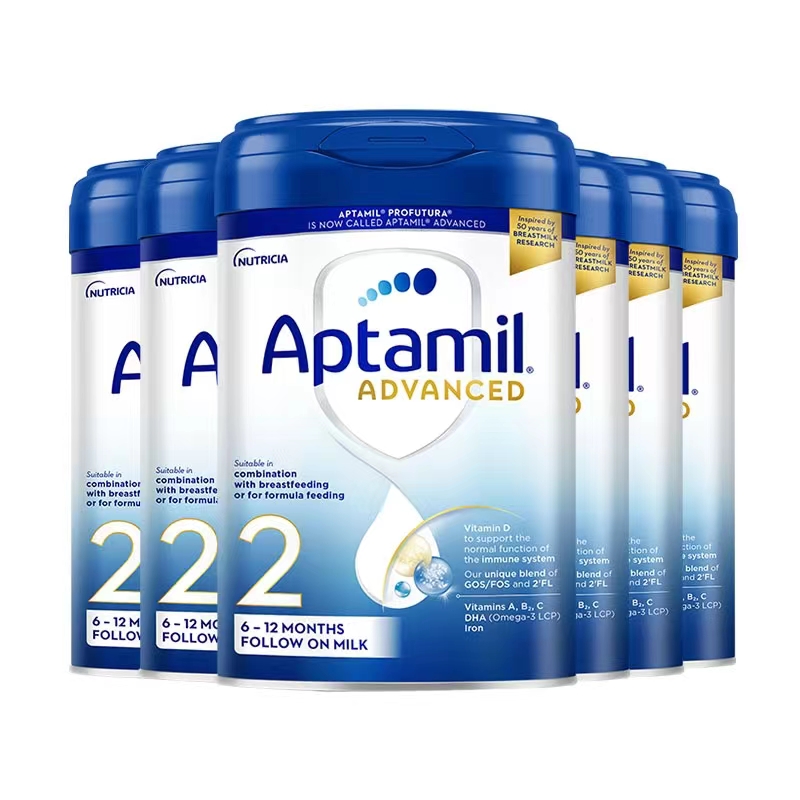 有效期到27年4月-6罐装 | Aptamil 英国爱他美 白金版 婴幼儿配方奶粉 2段 (6-12个月)800g/罐高清大图