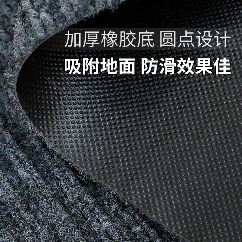 谐晟 复合条纹地垫防滑吸水地毯商场门口地垫高清大图