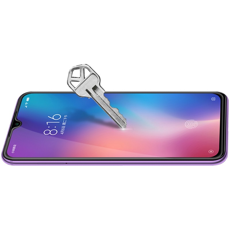 [买2送手机壳]轻万适用小米9se钢化膜xiaomi尊享版贴膜探索版手机膜丝印黑色高清大图