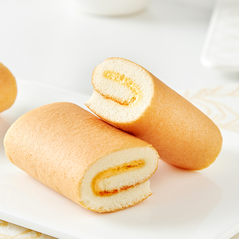 盼盼香橙味瑞士卷240g*2袋早餐糕点夹心点心面包零食小吃