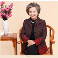 中老年女装外套妈妈春秋装外套奶奶套装/单件60-7080岁老年人冬装 莎丞