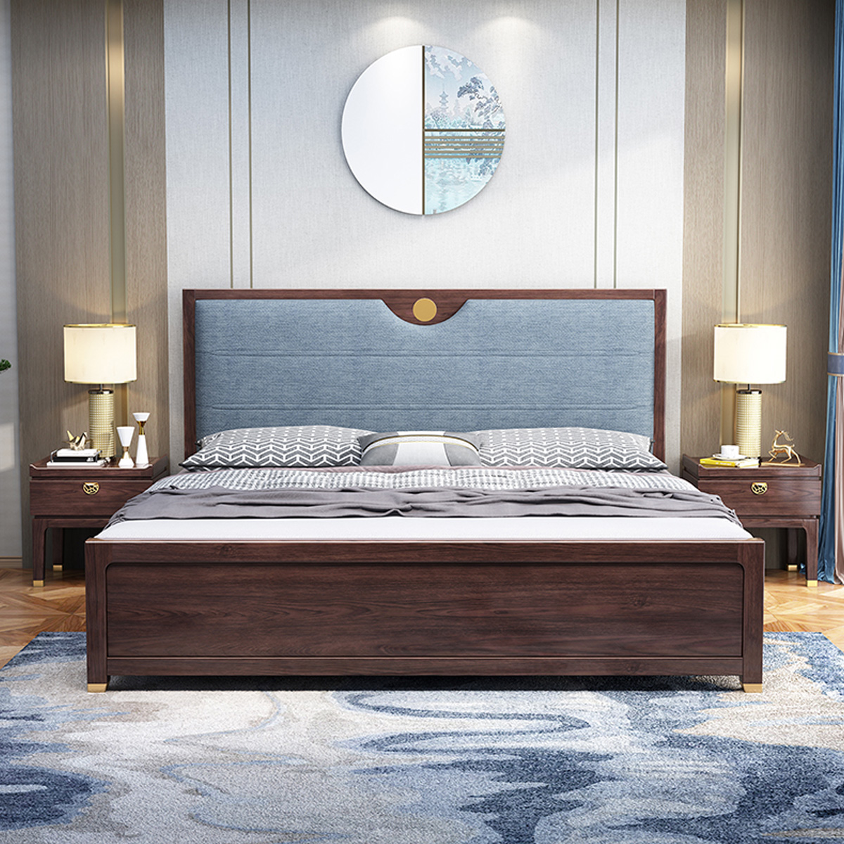 8米双人气压储物床软包床头主卧室家具工厂直销