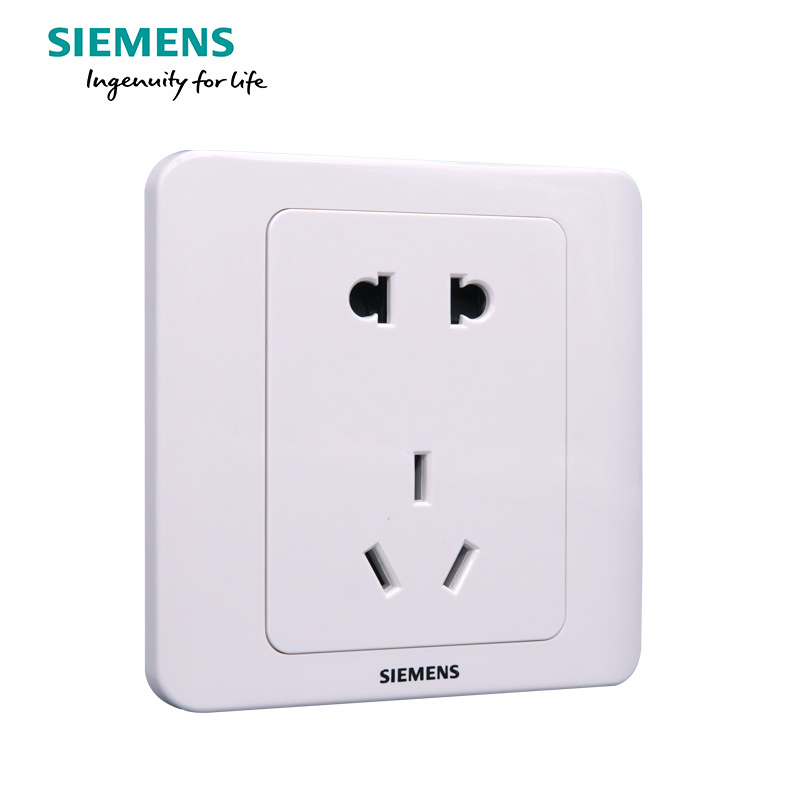 西门子(SIEMENS)开关电源插座86型面板远景雅白系列五孔USB一开带16A空调插座