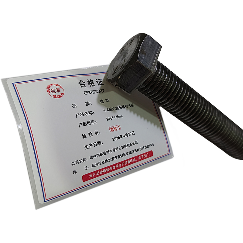 益莘 4.8级六角头螺栓-C级 M16*140mm 条高清大图