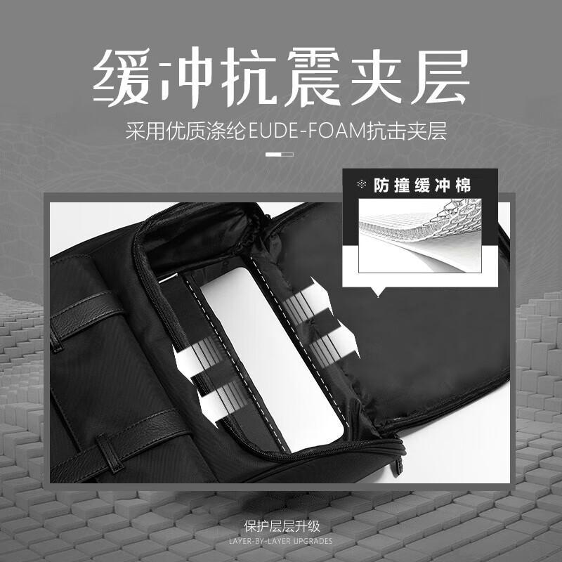 维多利亚旅行者休闲潮流书包大容量双肩包笔记本电脑包背包9135黑色高清大图