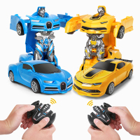 勾勾手(gougoushou)儿童汽车玩具遥控对战撞击变形机器人汽车碰撞变形双重变形男孩汽车玩具对战款[疾风漂移机器人]