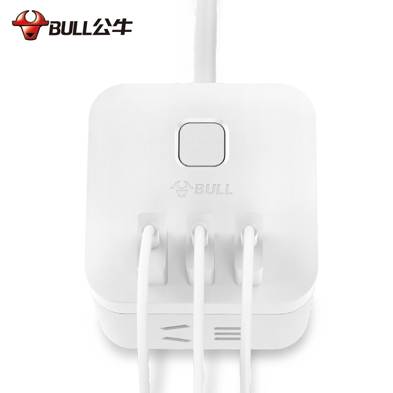 公牛(bull)魔方插座多功能usb充电转换插头GN-U303U全长3米白色