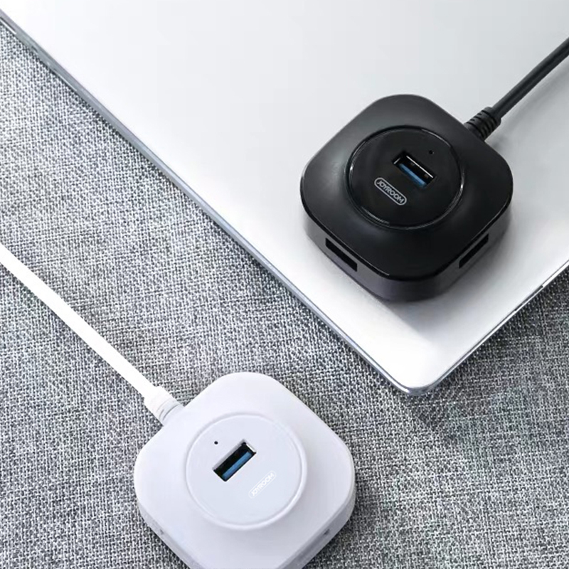 机乐堂 joyroom一拖四USB3.0分线器 黑色 1米线 扩展器多口type-c笔记本台式电脑多设备使用