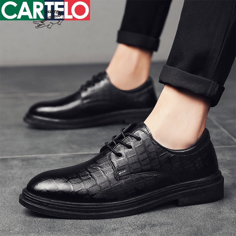 线下专柜同款卡帝乐鳄鱼cartelo新款时尚男士男鞋休闲鞋子商务皮鞋