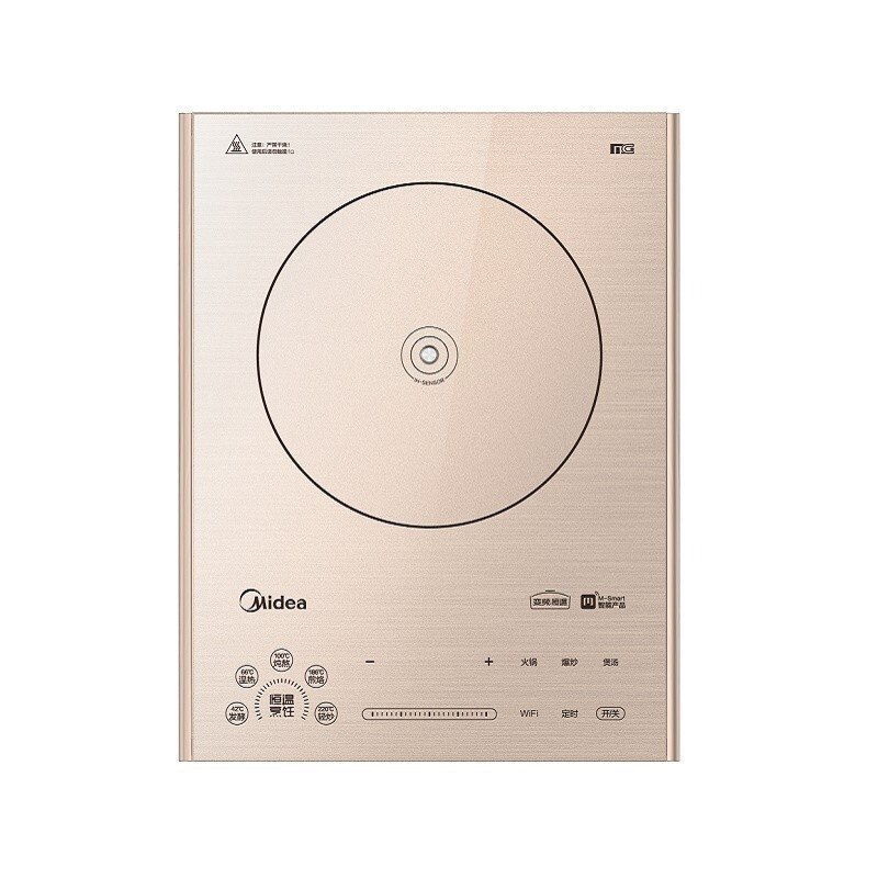 美的恒温变频电磁炉精准温控恒匀火C22-QH2239 智能APP控制 防水日本面板超薄家用定时定温新品