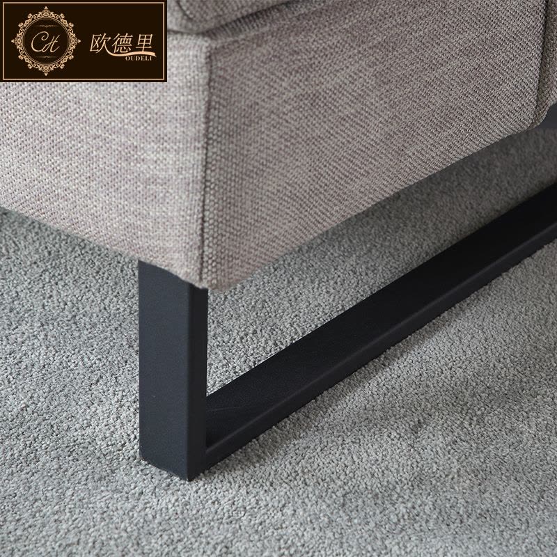 北欧布艺沙发客厅组合整装简约现代大小户型羽绒可拆洗工业风家具图片