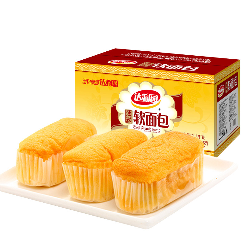达利园糕点法式软面包香奶味1500g早餐面包糕点休闲食品零食点心