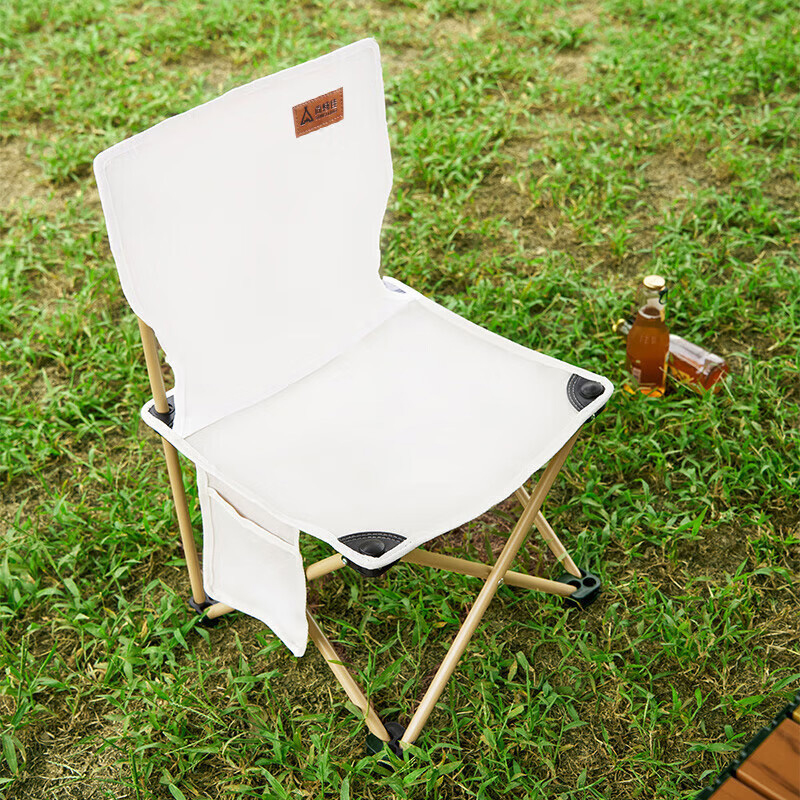尚烤佳折叠椅大号侧兜收纳听澜系列白色SKJ-292(包装随机)高清大图