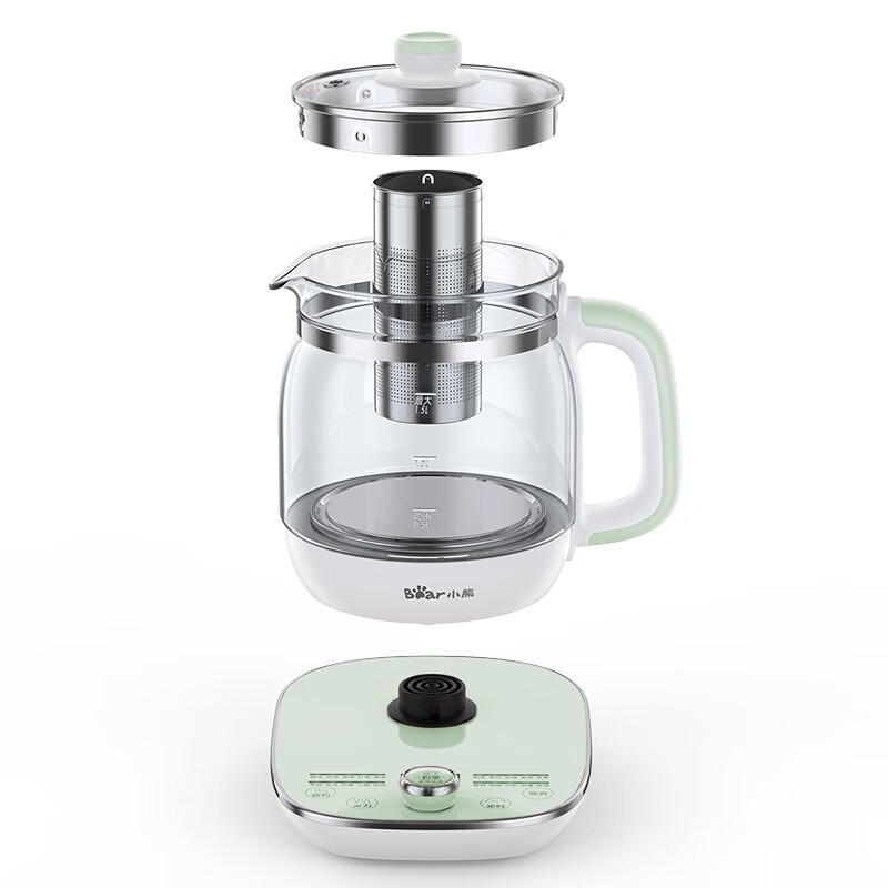小熊(Bear)养生壶 电水壶热水壶烧水壶 花茶壶玻璃加厚煮茶器1.5L YSH-A15W7