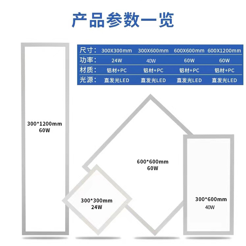LED面板灯明装平板灯工程款 300*600个